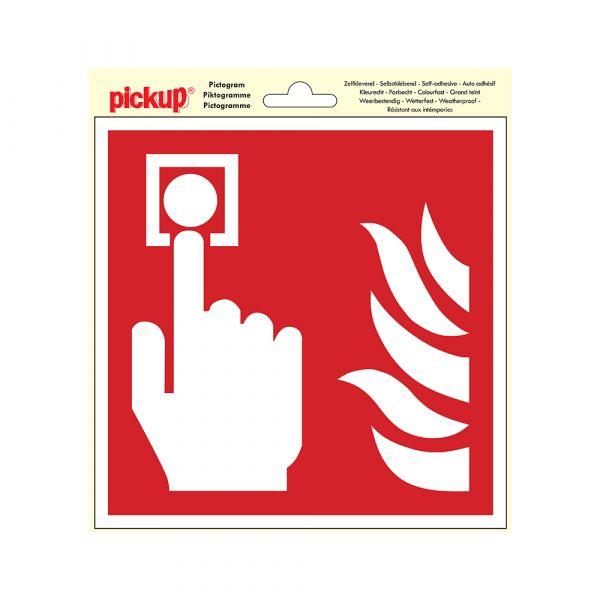 Fire Detector Standuert Sticker - 200x200 mm.