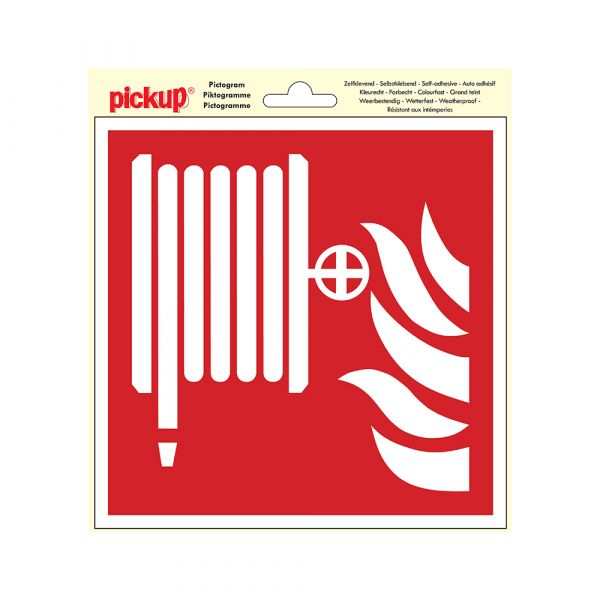 Fire hose sticker - 200x200 mm.