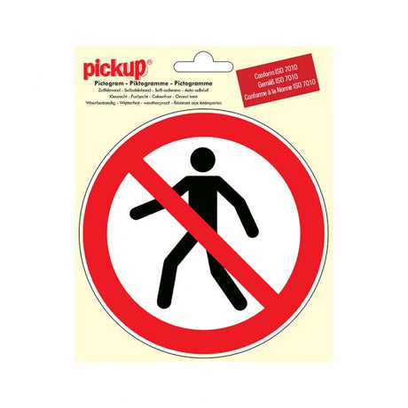 Sticker verbueden fir Foussgänger - 150 mm Ronn.