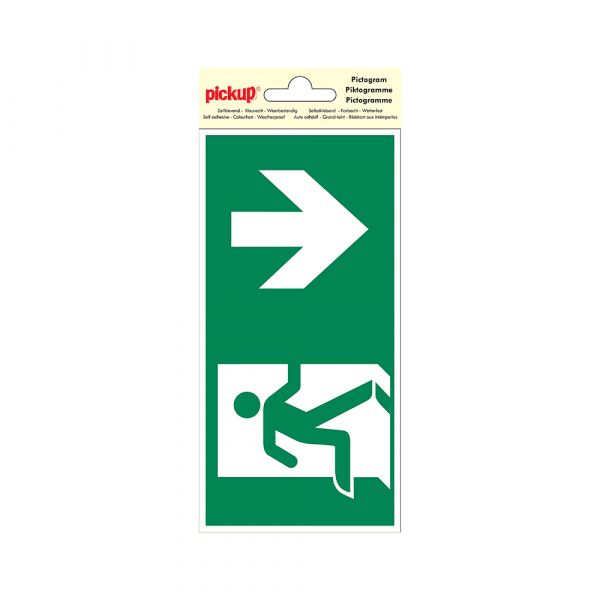 Emergency exit sticker down - 100x200 mm.