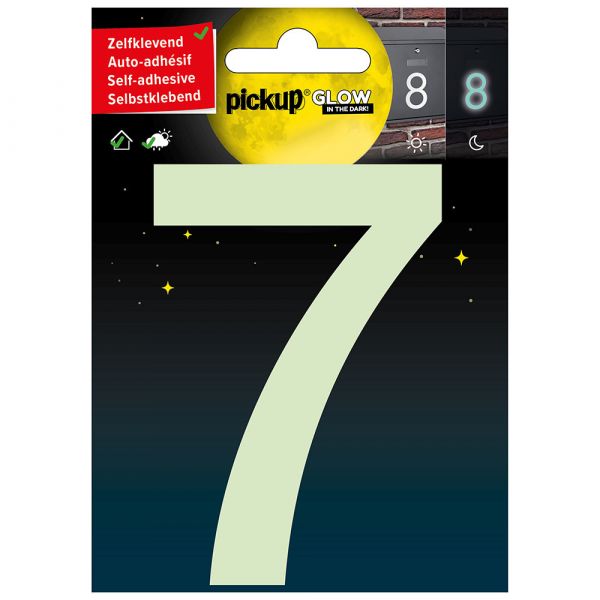 Glow in the dark number 7 - 100 mm self-adhesive.