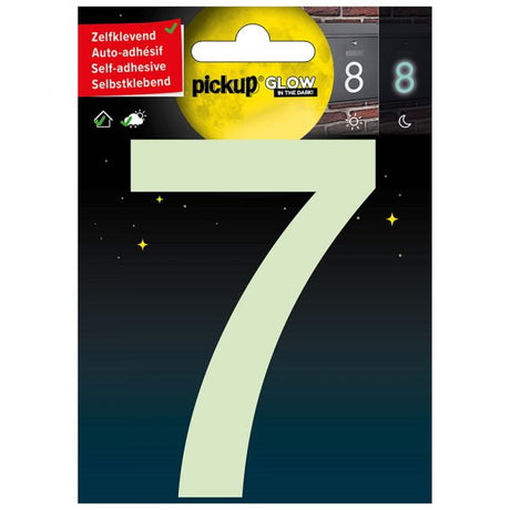 Glow in the dark number 7 - 100 mm self-adhesive.