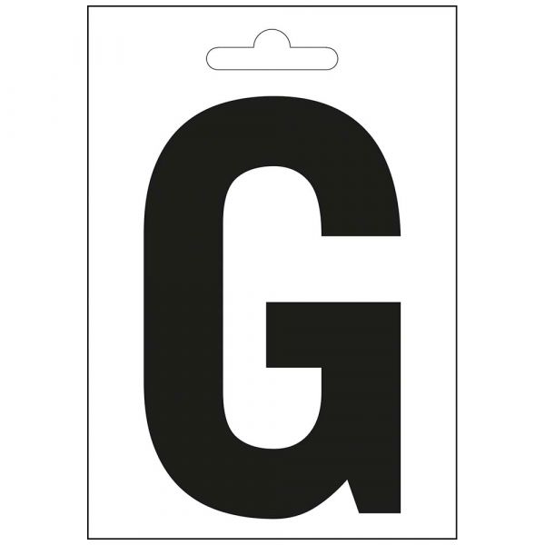 Nautisk bokstav g sort 100 mm.