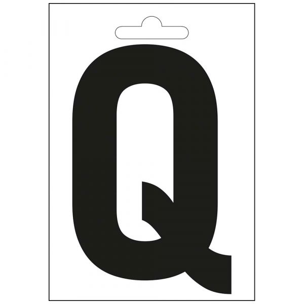 Nautisk bokstav q sort 100 mm.