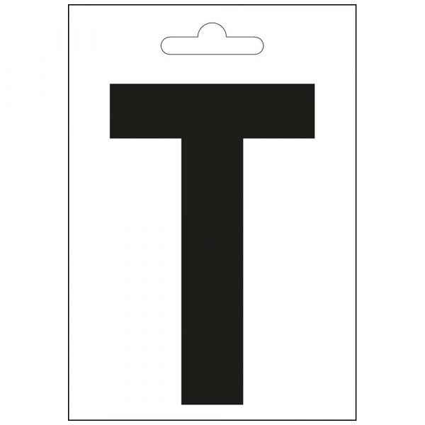 Nautic letter t black 100 mm.