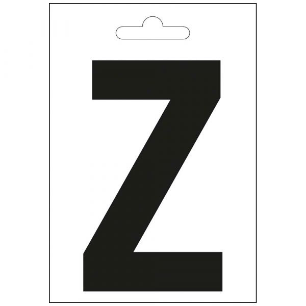 Nautic letter z black 100 mm.