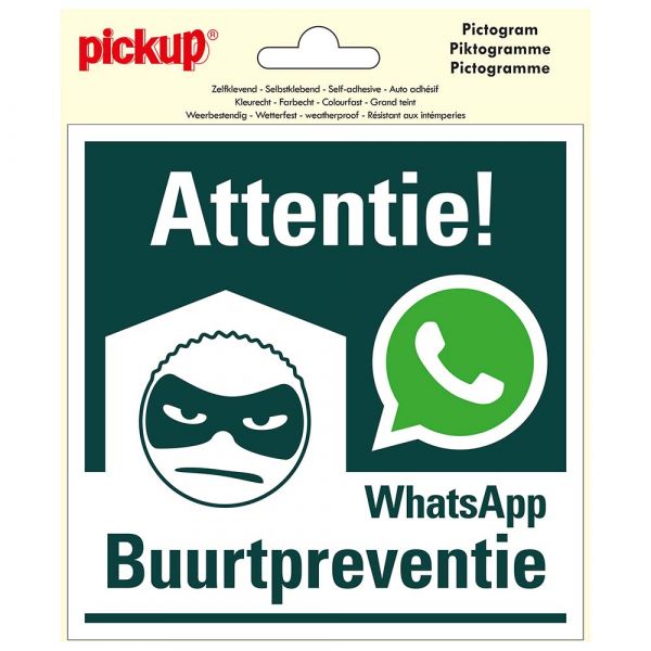 Sticker whatsapp neighborhood watch - 150x150 mm.