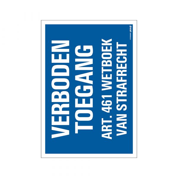 No entry sign art. 461 - 230x330 mm.