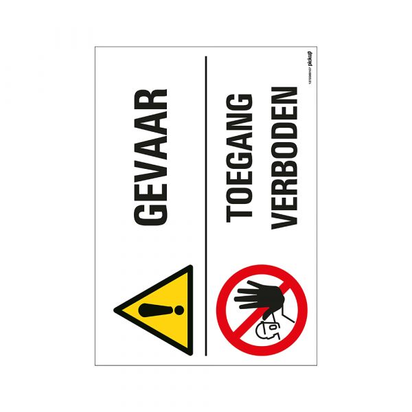 Danger access prohibited sign - 230x330 mm.