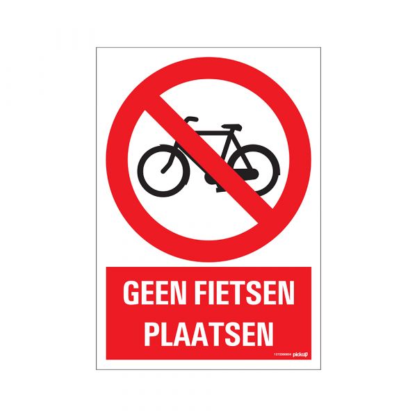 No bicycles sign - 230x330 mm.