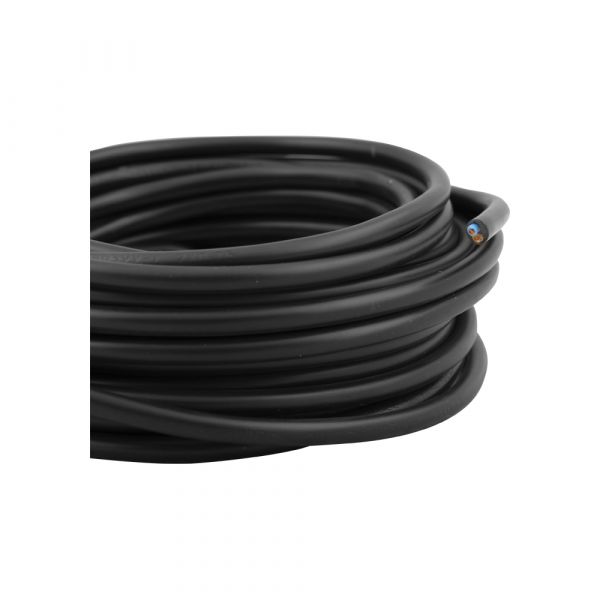 Household cord 2x0.75 black 10 meters.