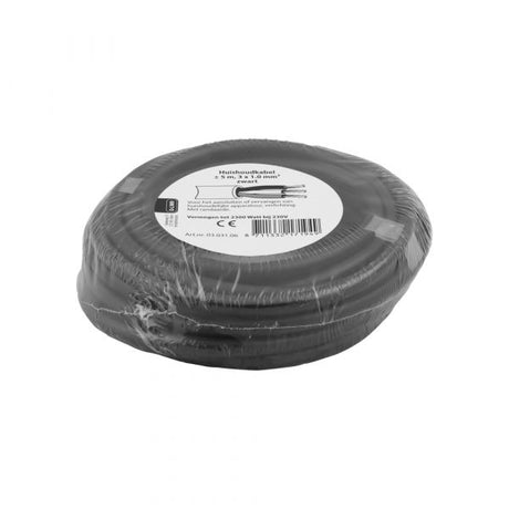 Haushaltskabel 3x1,0 schwarz 5 Meter