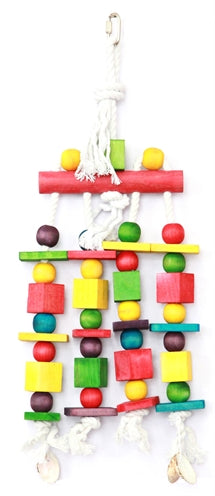 Happy Pet Toys Block N beads parrot