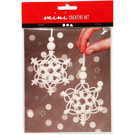 Podjetje Creativ https: www.cchobby.nl creative-mini-kit-macrame-sneeuwflok-h-10-cm-1-doos