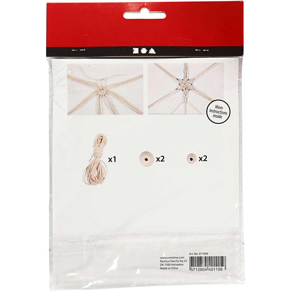 Creativ company mini kit creativo macramé copo de nieve