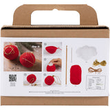 Creativ company hobby set crochet, Christmas balls, red, 1 box