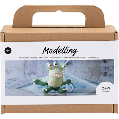 Creativ Firma Mini Hobby Set Sculpting, Monster Lulu, Liicht gréng, donkel gréng, 1 Këscht