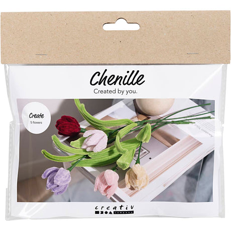 Creativ company http: www.cchobby.nl mini-hobbyset-bloemen-van-chenilledraad-tulpen-diverse-kleuren-1-doos