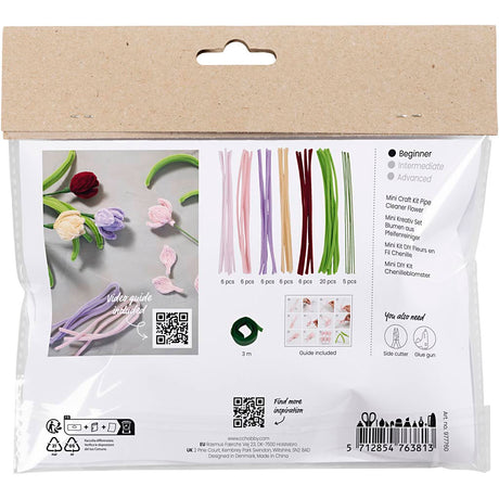 Creativ company http: www.cchobby.nl mini-hobbyset-bloemen-van-chenilledraad-tulpen-diverse-kleuren-1-doos