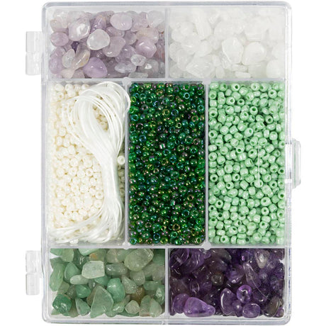 Creativ company creative box jewelry, crystals, size 2.6-10 mm, hole size 0.8-1.2 mm, approx. 2460 pieces, various colors, 1 box