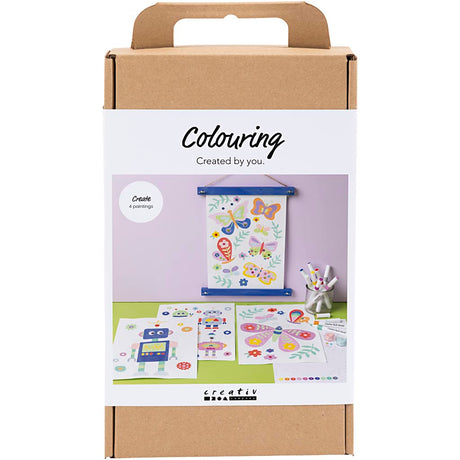 Creativ company hobby set colors, butterfly and robot, cheerful colors, 1 box