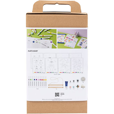 Creativ company hobby set colors, butterfly and robot, cheerful colors, 1 box