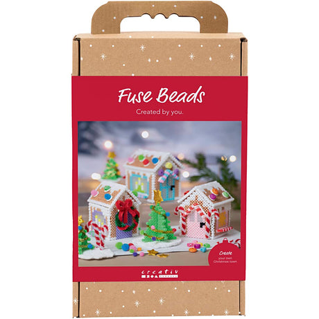 Creativ Firma Hobby Set Bügelpärelen, Chrëschthaus, verschidde Faarwen, 1 Këscht
