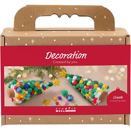 Creativ Firma Mini Hobby Set Dekoratioun, Chrëschtbeemchen, verschidde Faarwen, 1 Këscht