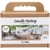 Creativ company mini hobby set candle making, shells, gray, off white, 1 box