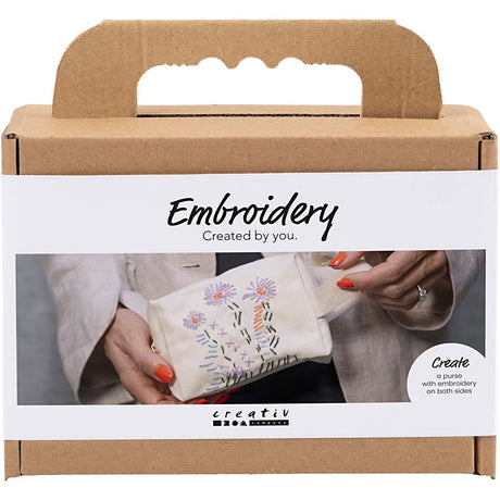 Creativ Firma Mini Hobby Set Broderien, Make-up Sak, Crème, 1 Këscht