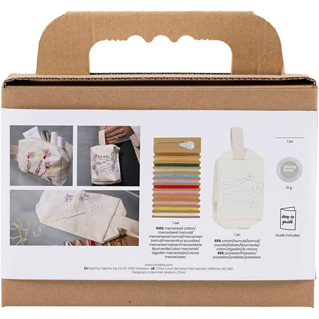 Creativ Firma Mini Hobby Set Broderien, Make-up Sak, Crème, 1 Këscht