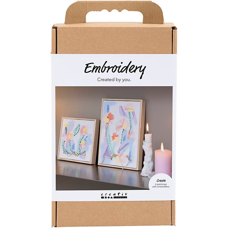 Creativ Firma Hobby Set Broderien, Biller, Pastellfarben, 1 Këscht