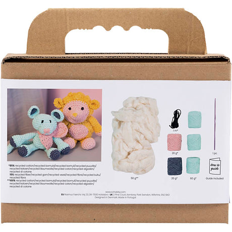 Creativ Firma Hobby Set amigurumi, Maus, Minze, 1 Këscht