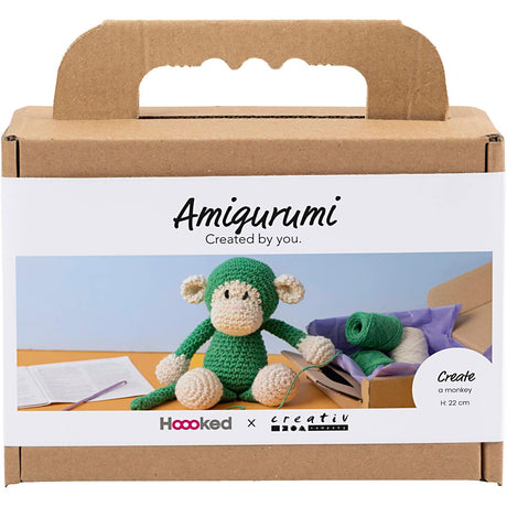 Creativ Firma Hobby Set amigurumi, Monkey, gréng, off White, 1 Këscht