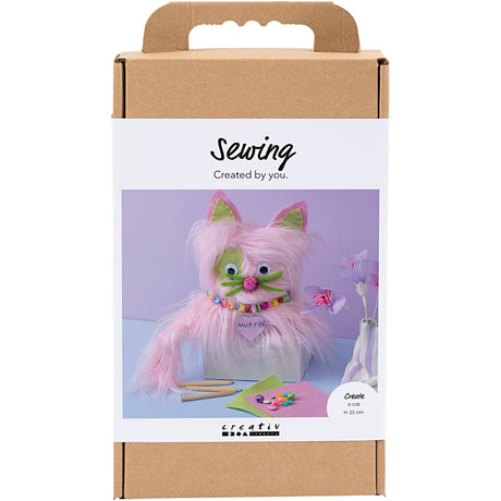 Creativ company sewing hobby set, cat, various colors, 1 box