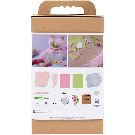 Creativ company sewing hobby set, cat, various colors, 1 box