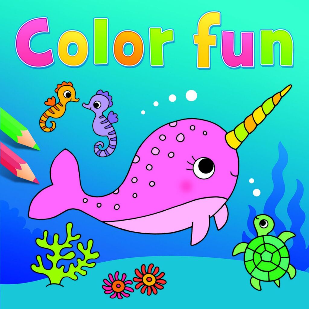 Deletas Coloring Book Aquatic Déieren