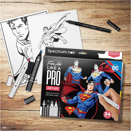 Creative Company hobby set illustration comic book heroes Superman coloring set