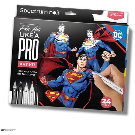 Creative Company hobby set illustration comic book heroes Superman coloring set