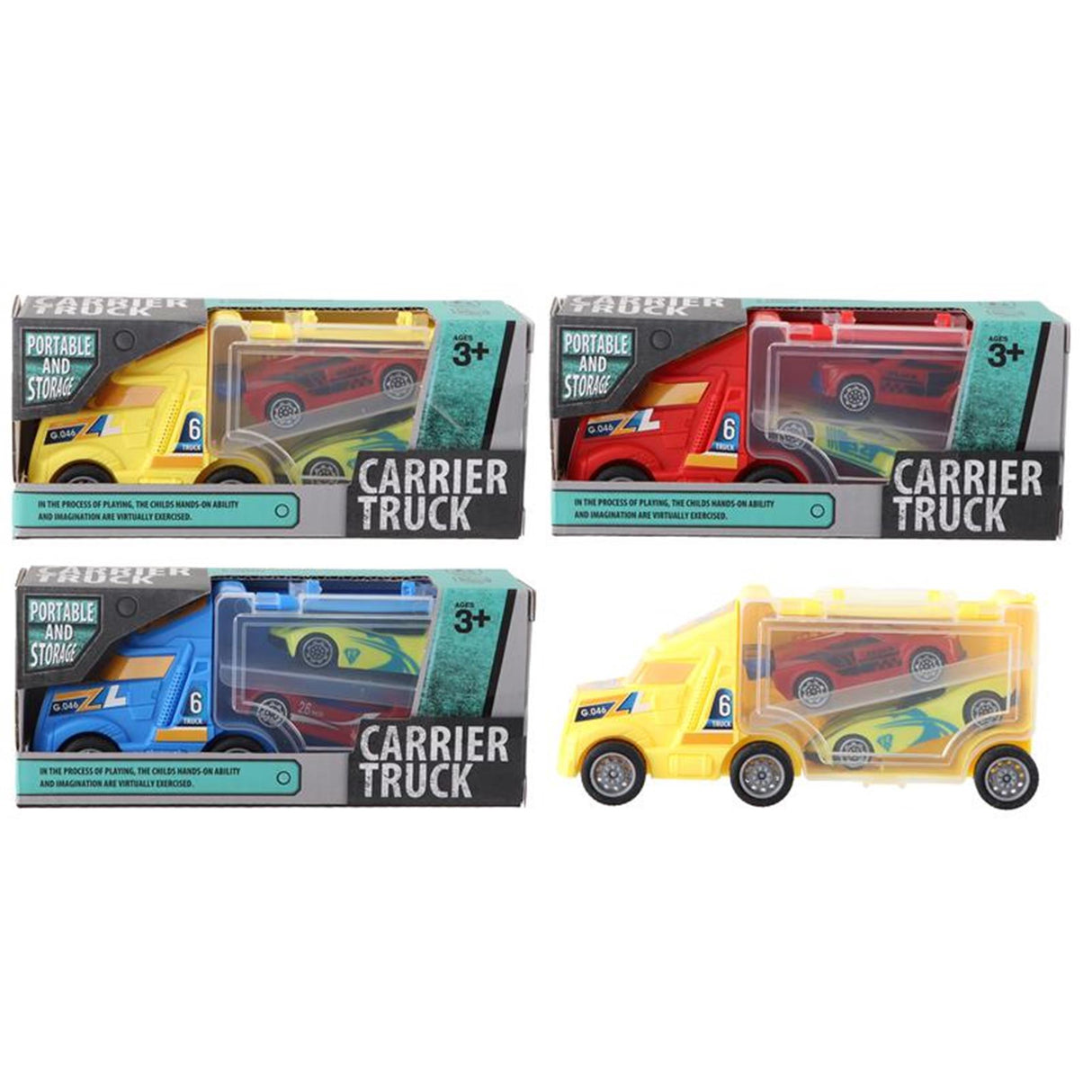 Truck 15cm with 2 cars