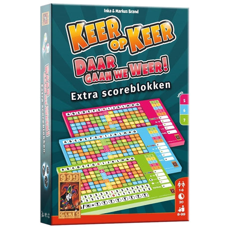 999Games Score blocks Time after Time level 5 6 7 paper 3 pieces