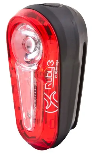 Spaninga de luz trasera ruby3 xb flash 3 LED incluyen baterías