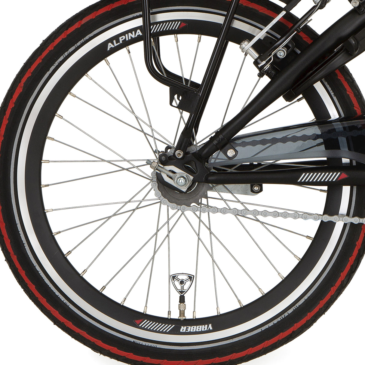 Roue arrière alpina 22 Hlqc Yabber Black Zinc Spk