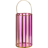 Home styling lantaarn glas 23cm 2 assorti