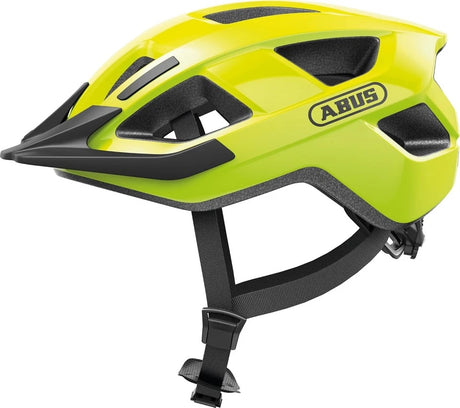 Abus sykkelhjelm aduro 3.0 led signal gul s - 51-55 cm - gul - egnet for bruk på elsykler - bysykler - 295 g