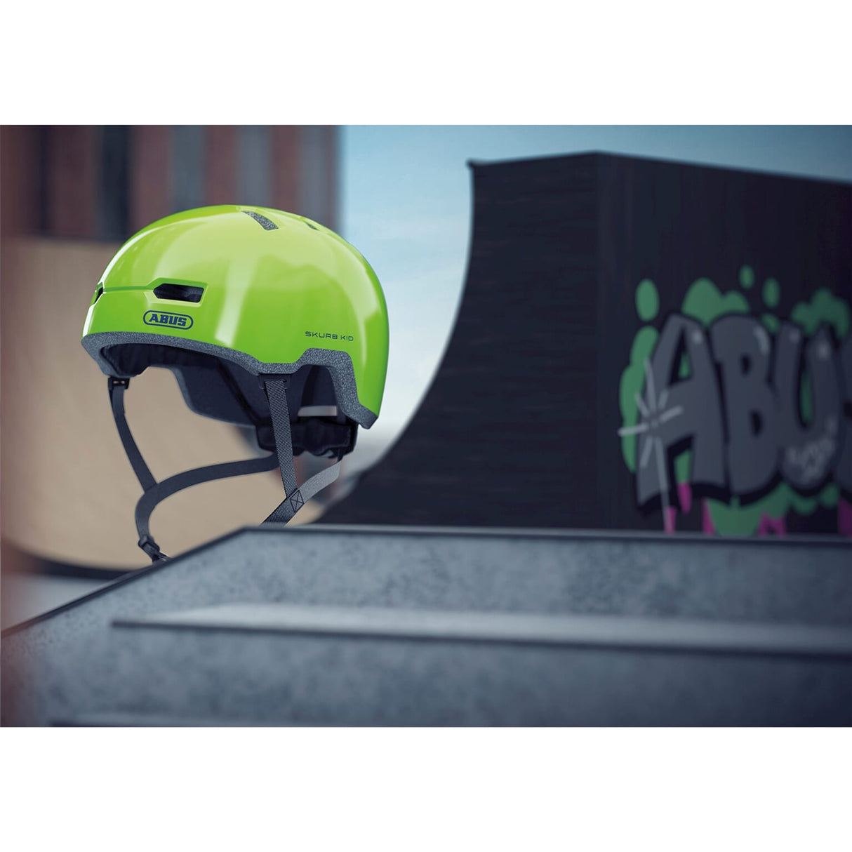 Abus Helm Skurb Kid shiny green S 45-50cm