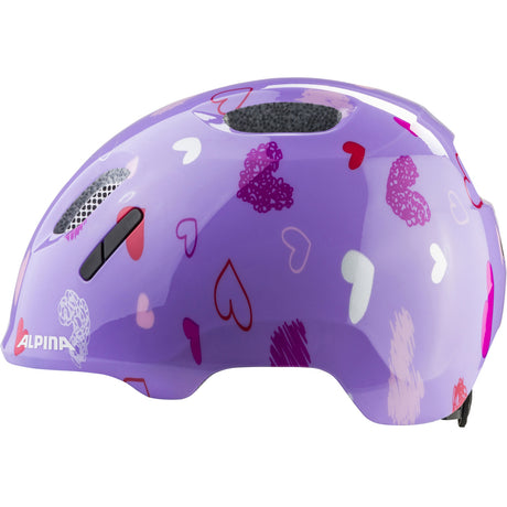Alpina Ximo 2 Purple Hearts Gloss - Kids' Helmet