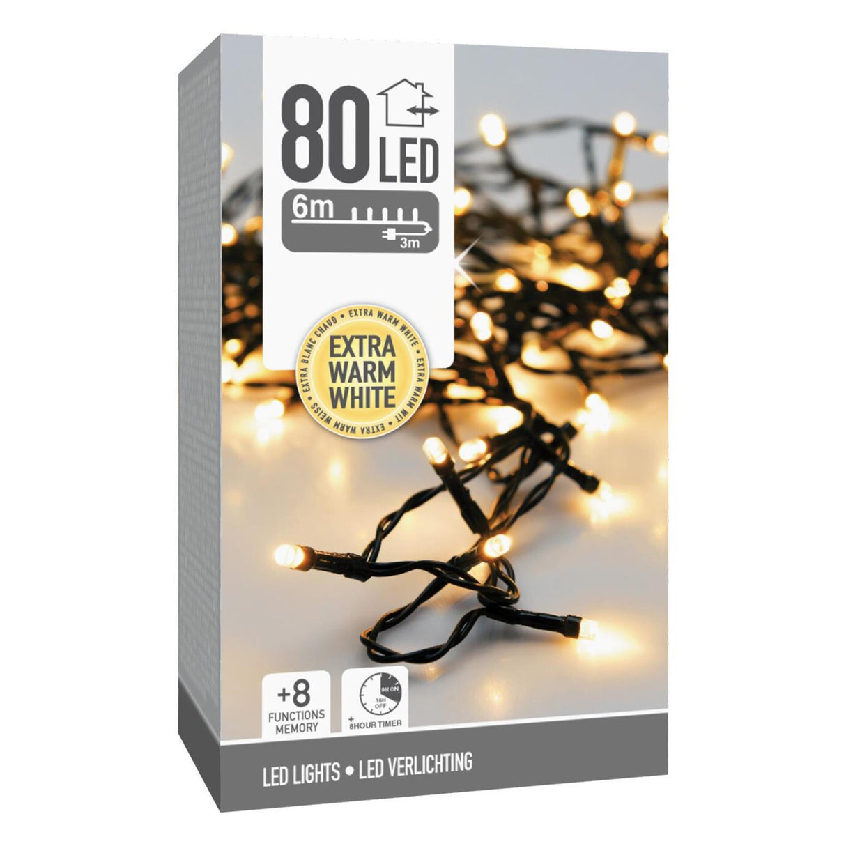 Christmas lights 80 LED extra warm white