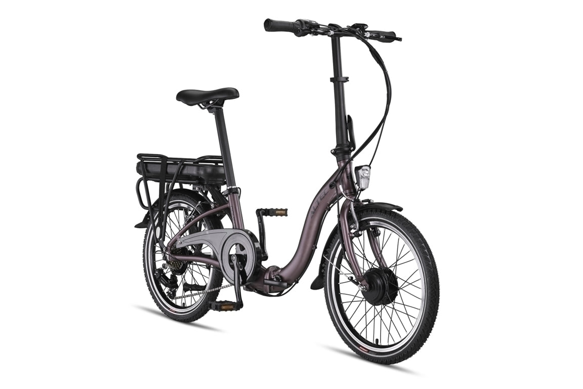 Bici pieghevole e-bici di altec comfort da 20 pollici 7-SPD. 518Wh Terra Brown M129 40nm -