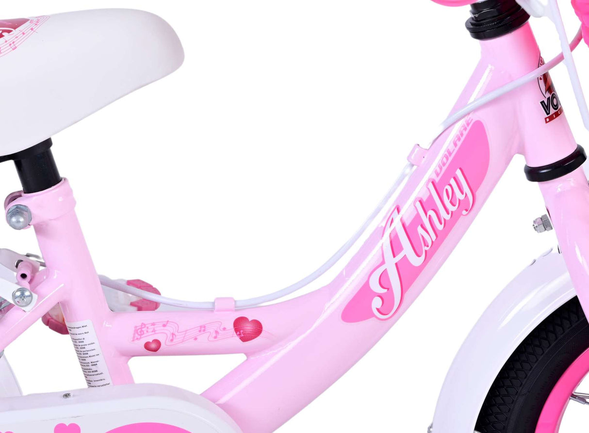 Volare Ashley Children's Bike Girls 12 tum rosa tvåhandbromsar